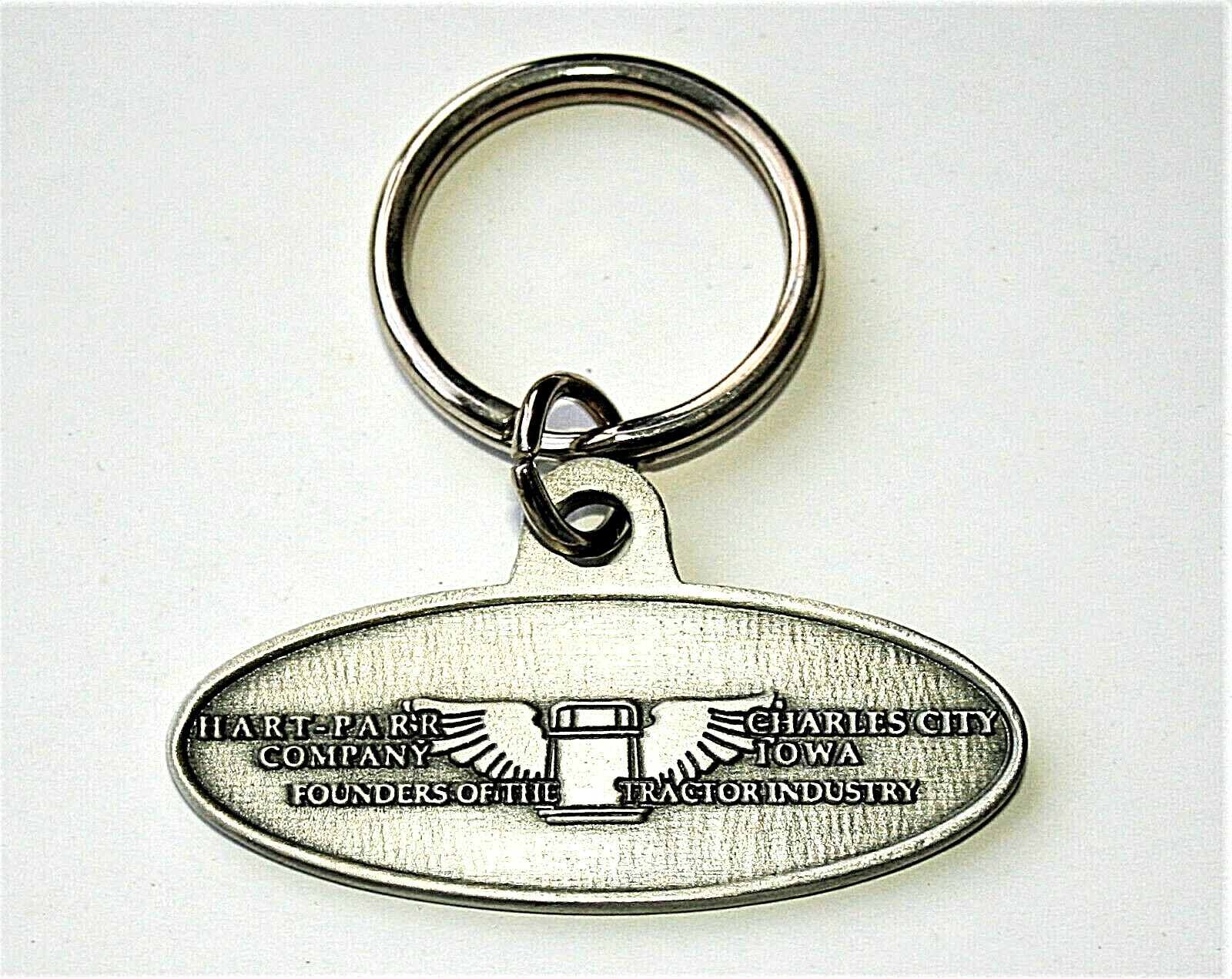 Vintage Hart-Parr Farm Tractor Charles City Iowa Key Chain 2002 NOS Logo Series
