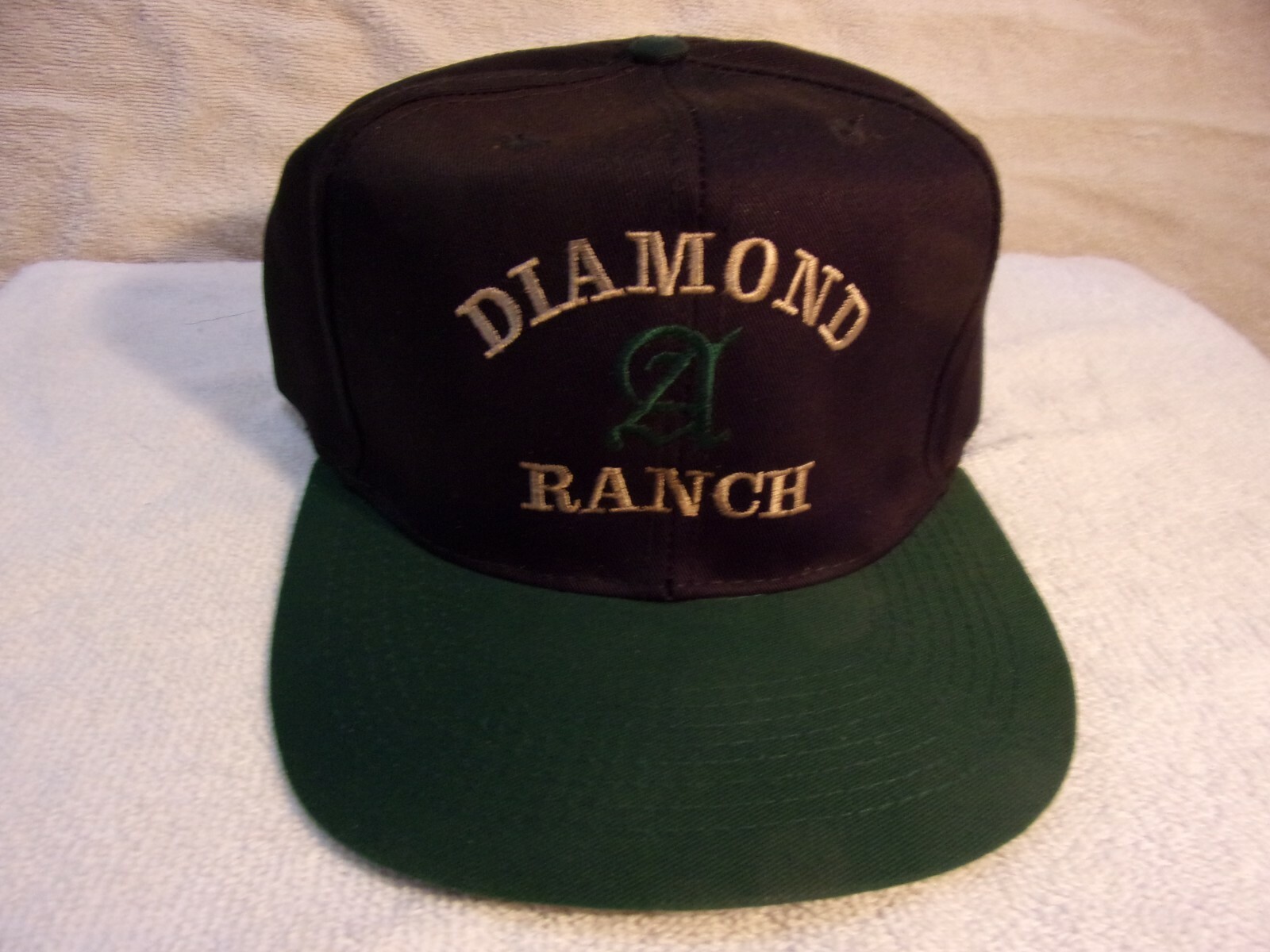 Vintage ~ Diamond A Ranch Snapback Embroidered Trucker Hat Farmer Cap