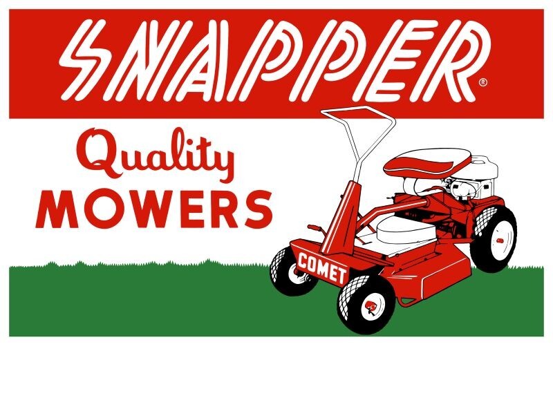 Snapper Quality Lawn Mowers, Garden Tractors NEW Sign: 30×40&Prime; USA STEEL XXL Size