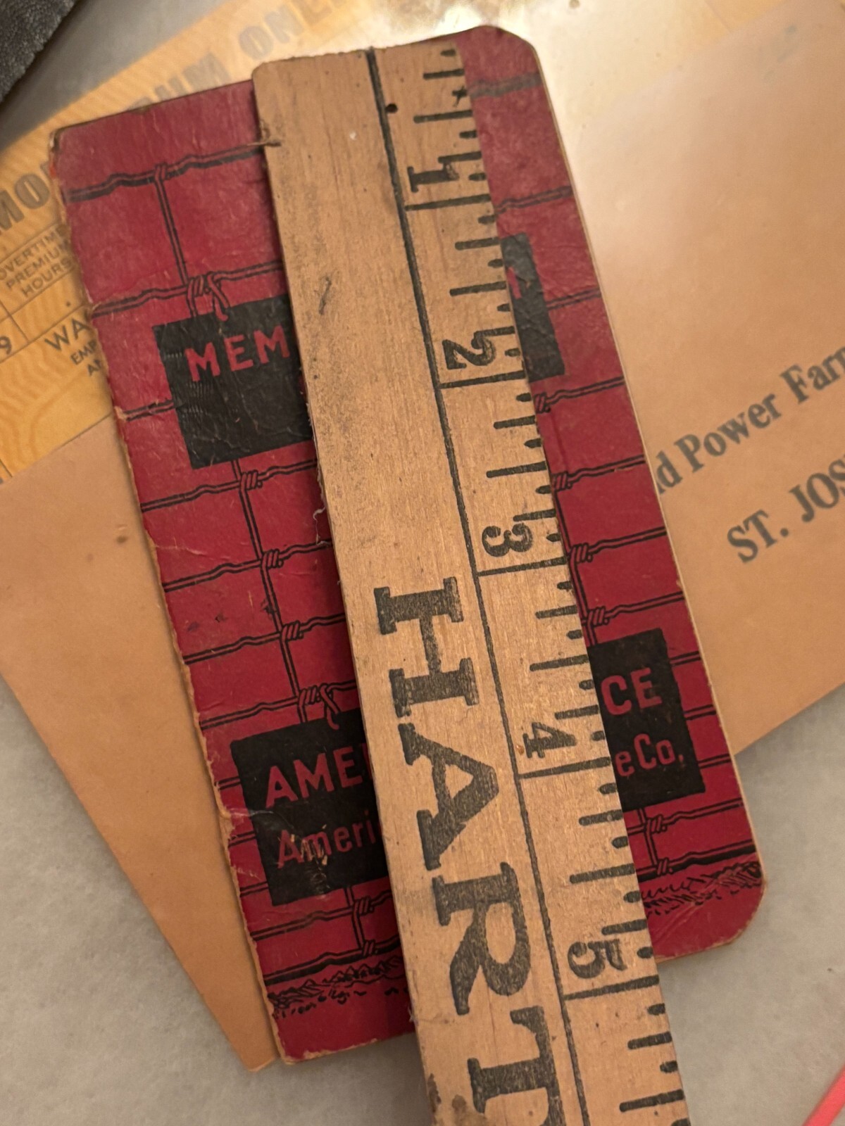 Vintage American Fence American Steel & Wire Co. Red Pocket Memorandum Book