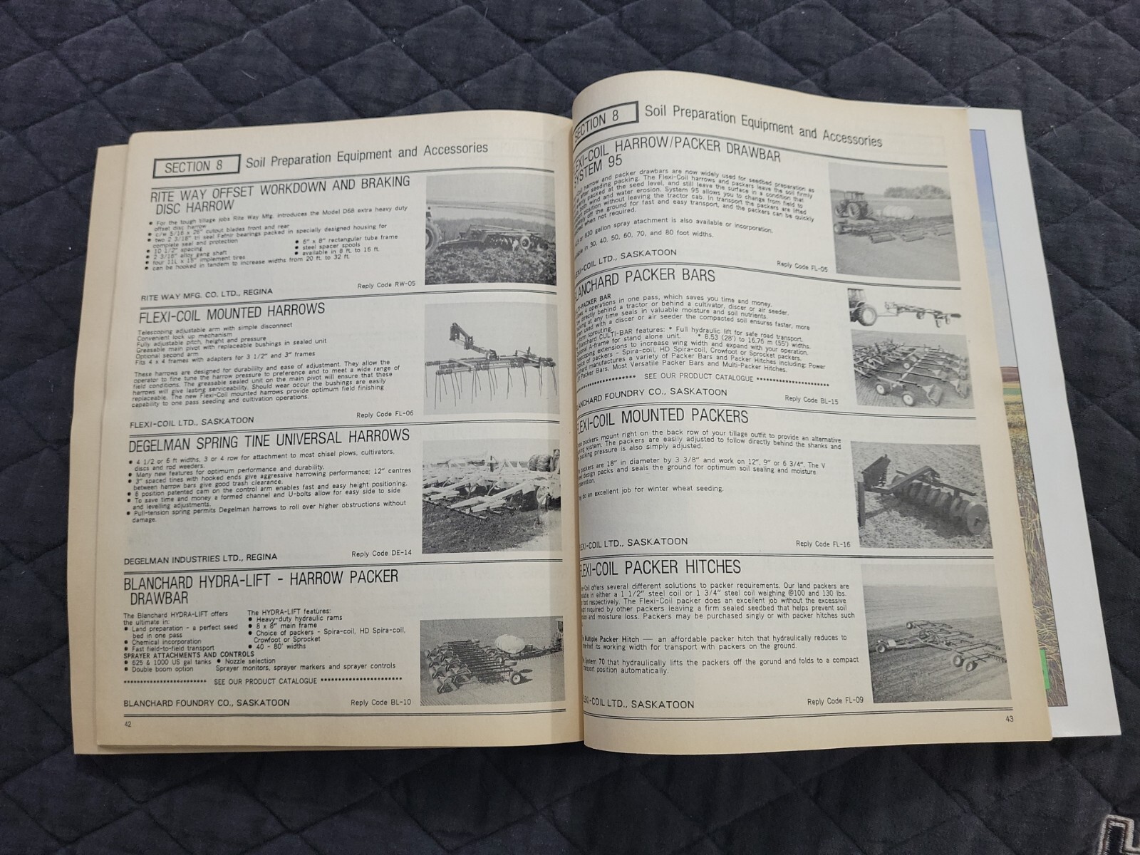 1987 Saskatchewan CANADA Implement Buyer&rsquo;s Guide Brochure Catalog AGRICULTURAL