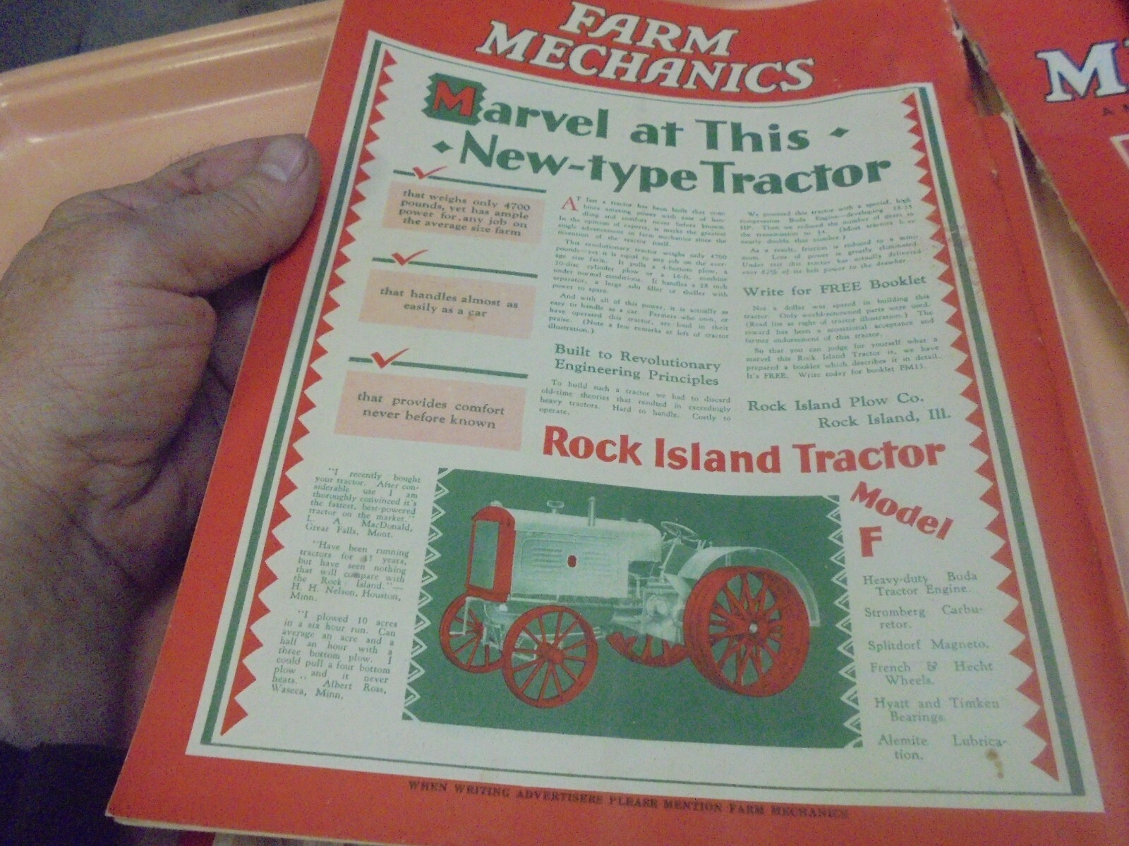 Vintage Lot of Four 1928, 1931 Farm Mechanics Magazines