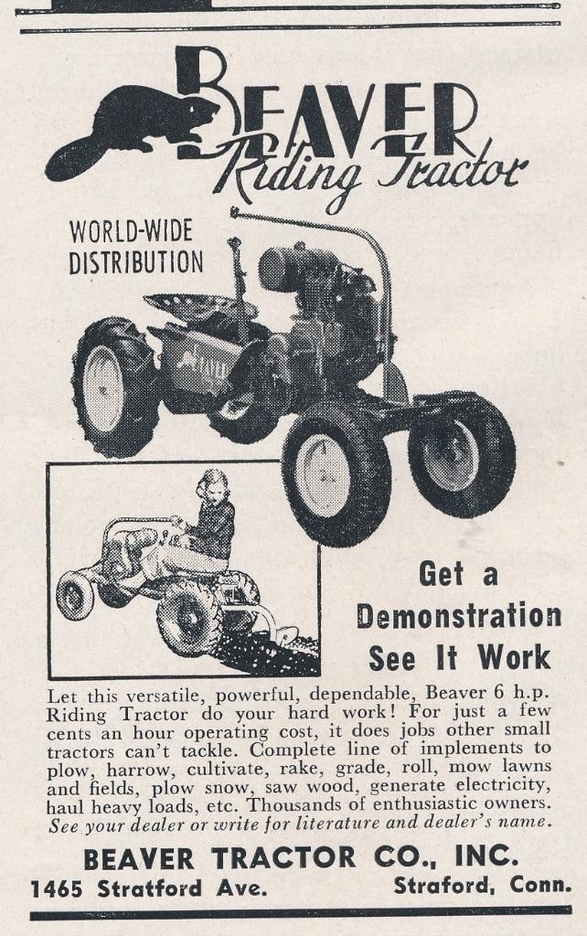 Magazine Ad – 1953 – Beaver Tractor Co., Stratford, CT