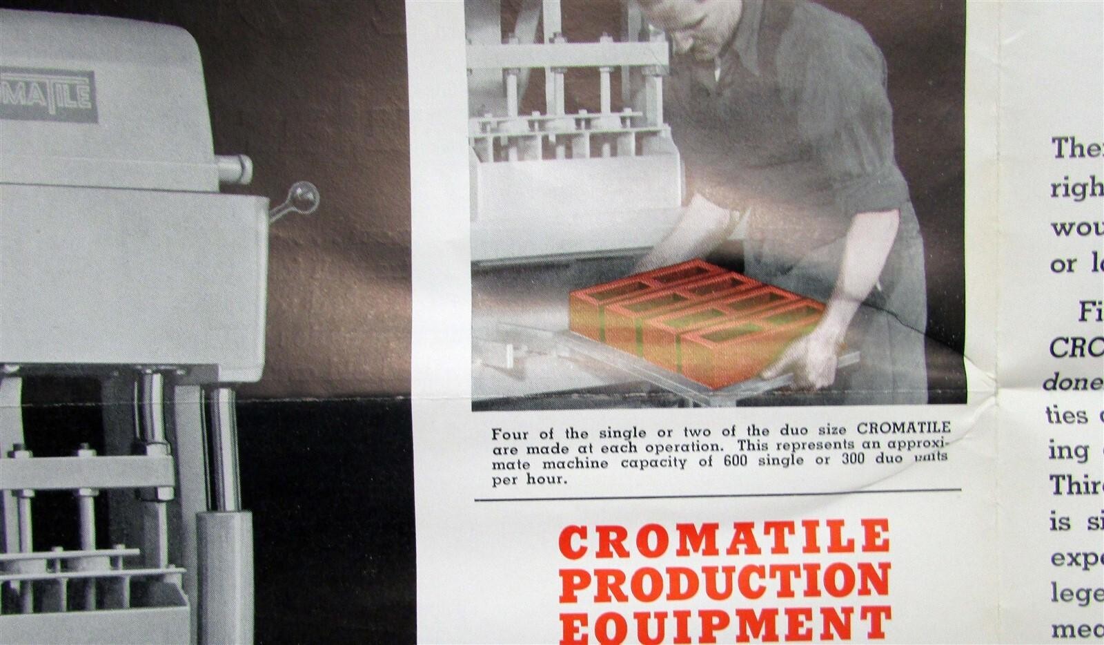 1950s Cromatile Popular Building Unit Single Duo Construction Mailer Brochure