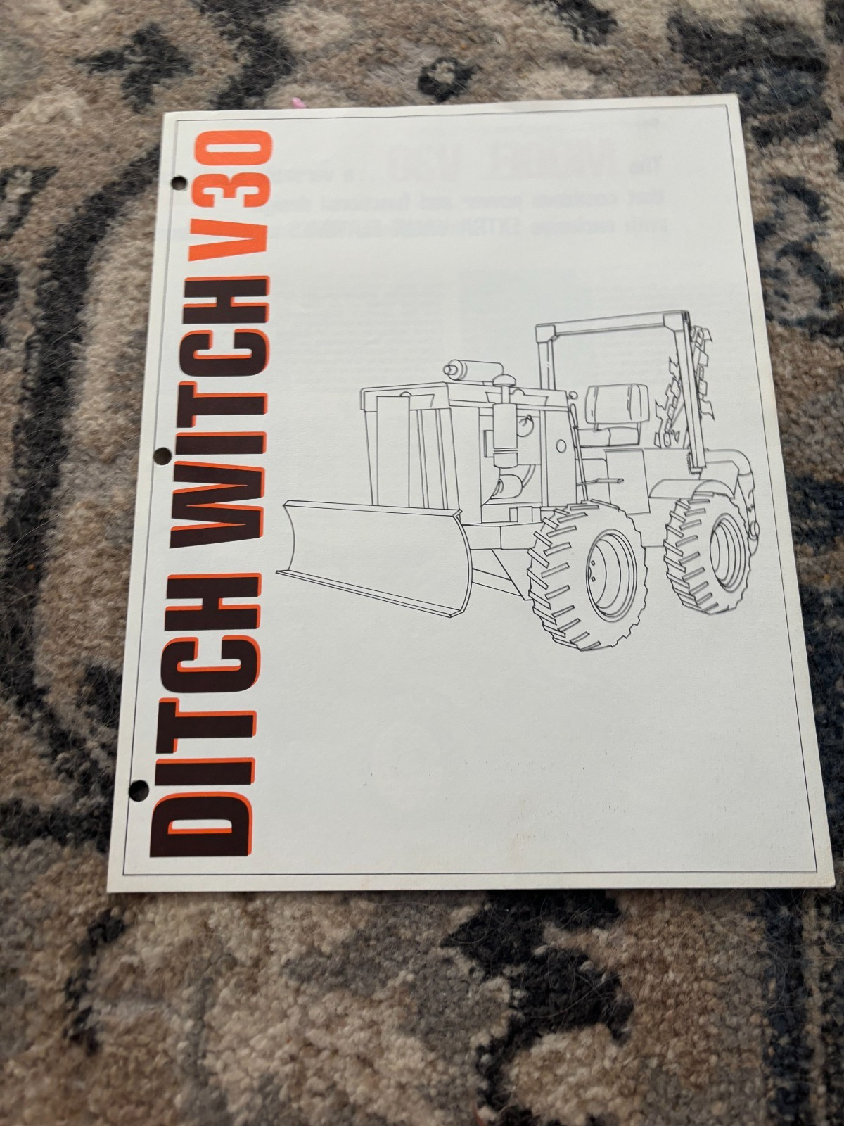 Ditch Witch V30 Trencher Brochure FCCA25