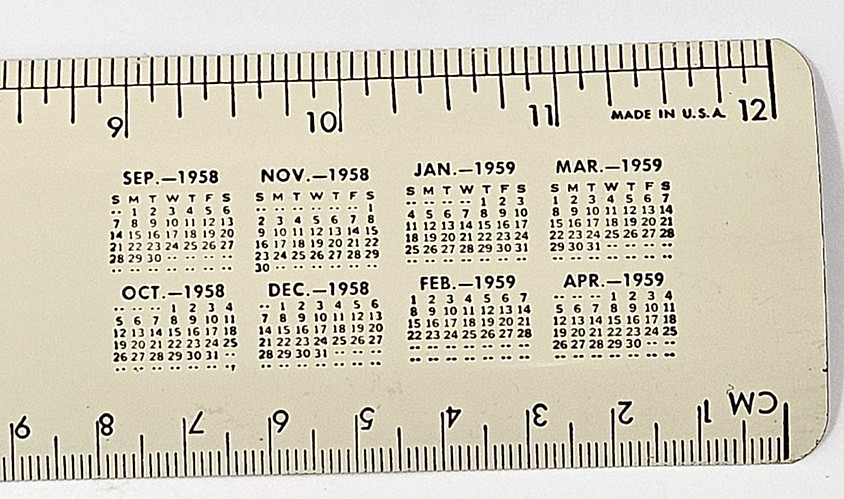Sheboygan Produce Co. Eggs and Poultry Mishicot Sheboygan 1958 Wis. Metal Ruler