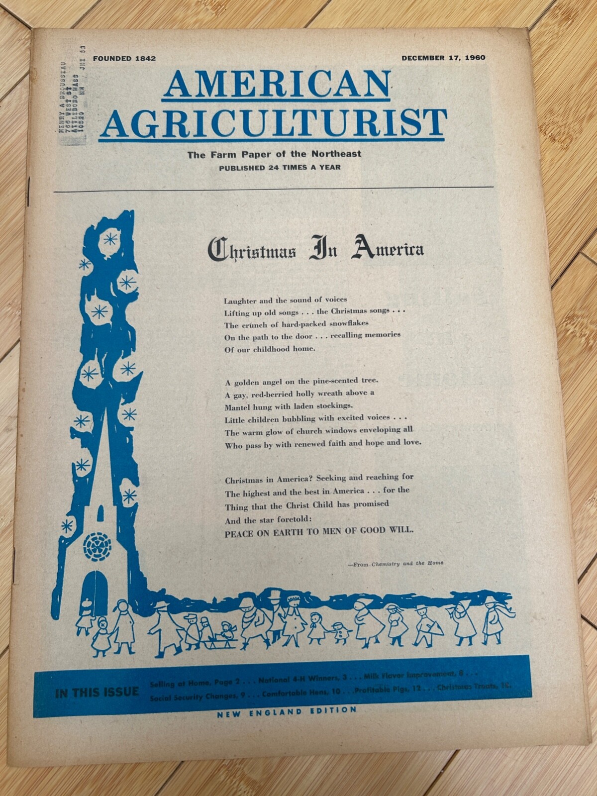 DEC 17 1960 AMERICAN AGRICULTURIST MAGAZINE THE FARM PAPER ATLANTIC CHRISTMAS