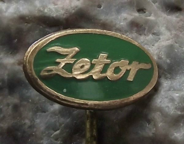 Oval Zetor Tractor Farming Farm Agricultural Machines Advertising Pin Badge