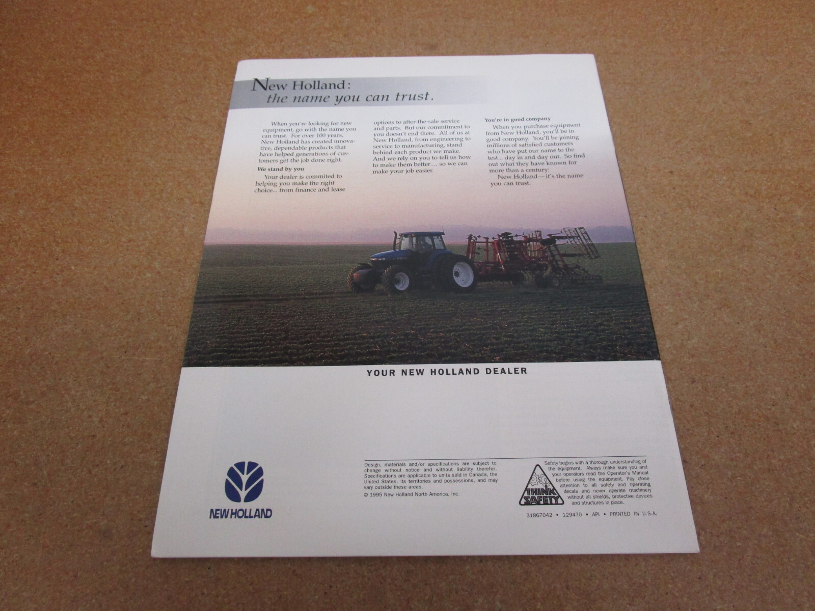 1995 Ford Tractor Genesis 70-series 8970 catalog sales brochure 34pg ORIGINAL
