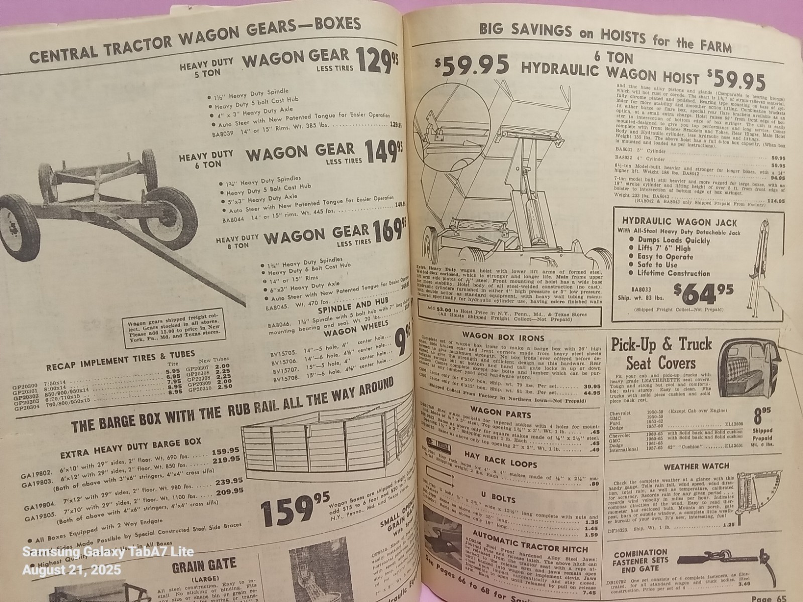 Vintage Farm Supply Catalog 1966 Central Tractor Parts Company