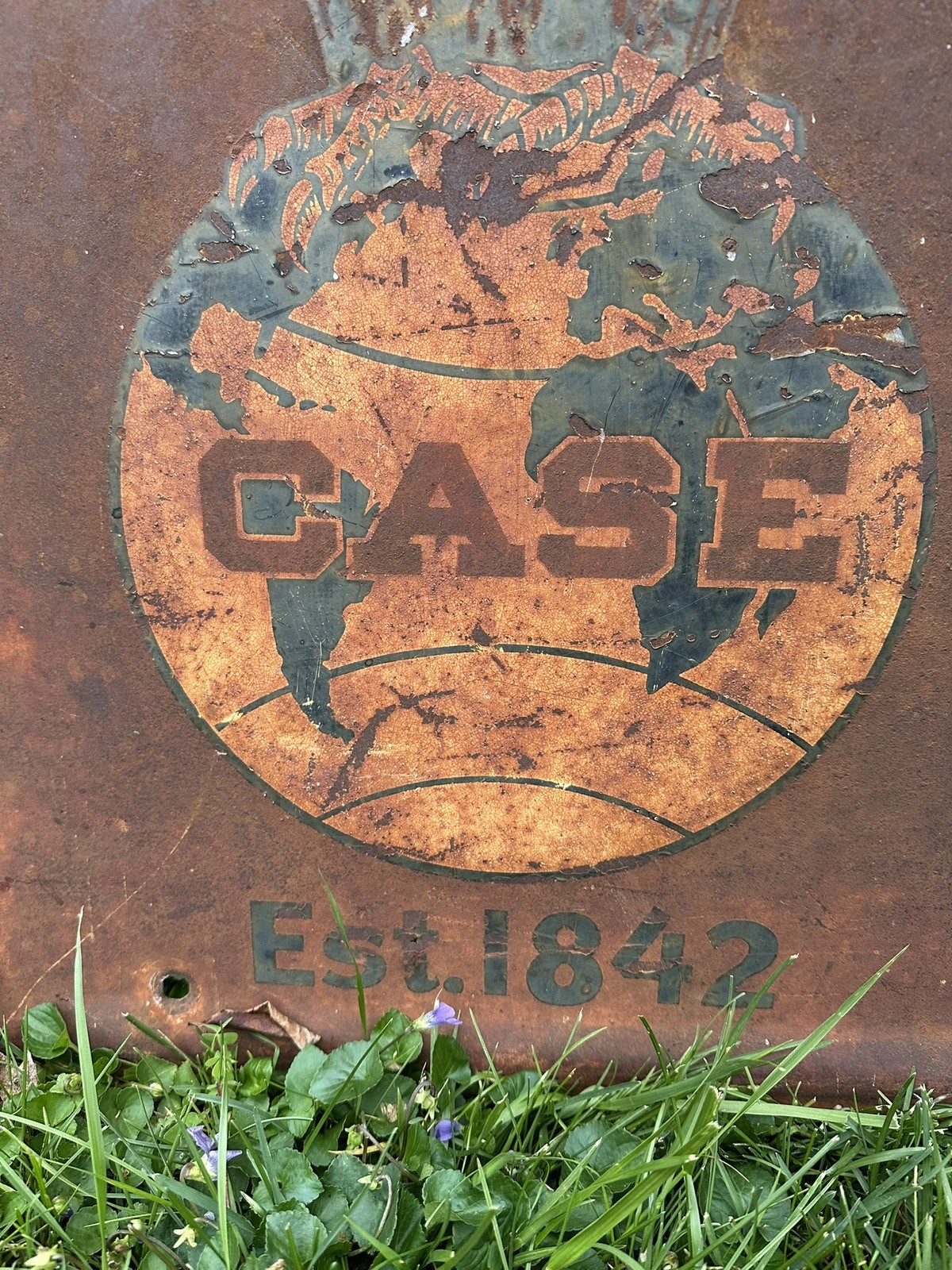 CASE Farm Machinery Sign 1920-30&rsquo;s Eagle GAS OIL SODA COLA Patina 72×30
