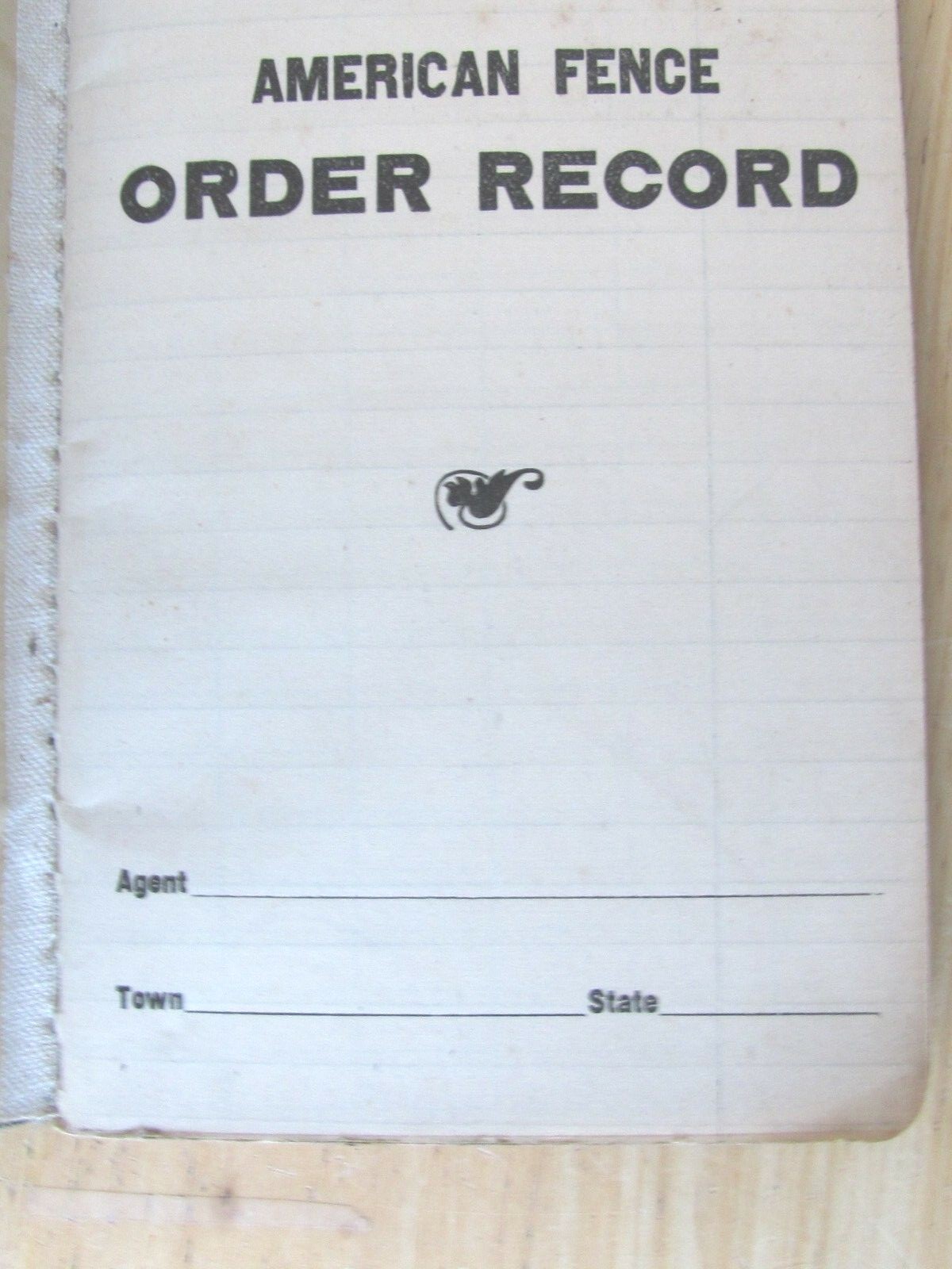 1905 ORDER BOOKLET SALES AGENT AMERICAN STEEL & WIRE CO