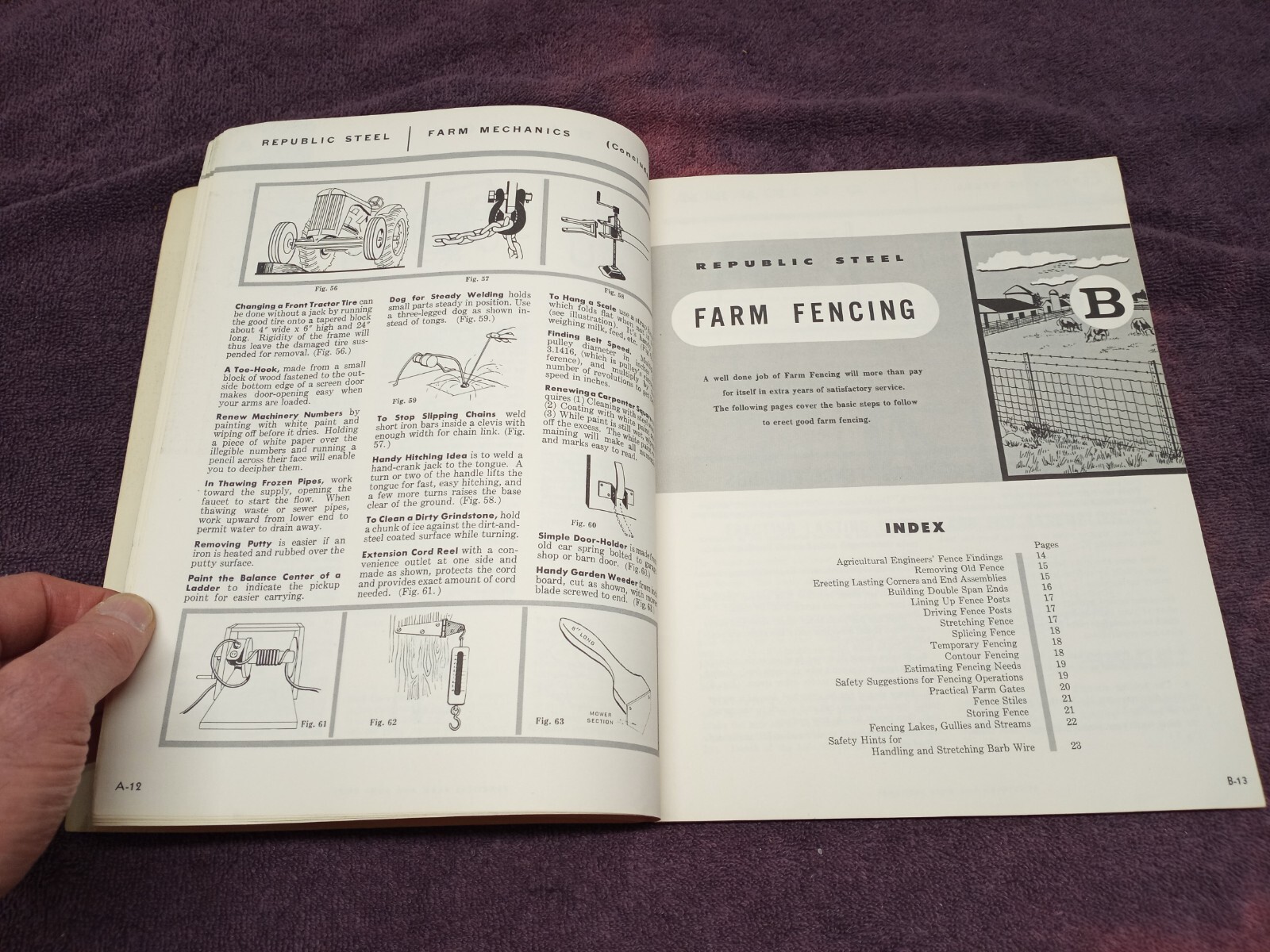 Vintage 1957 PRACTICAL FARM AND HOME HELPS REPUBLIC STEEL BOOK BROCHURE AD