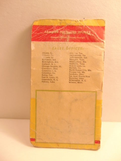 1955 advertising note book promoting Armour Fertilizers