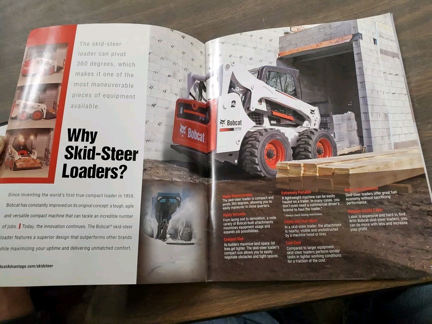 Factory Dealership Specs Brochures Bobcat Skid Steer Loader S70 S100 S130 & More
