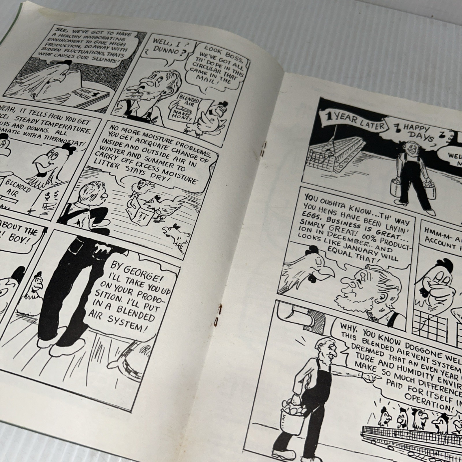 1950s Farmer Brown’s Lucky Day Comic Poultry Ventilation LA Pockman Promo/250h