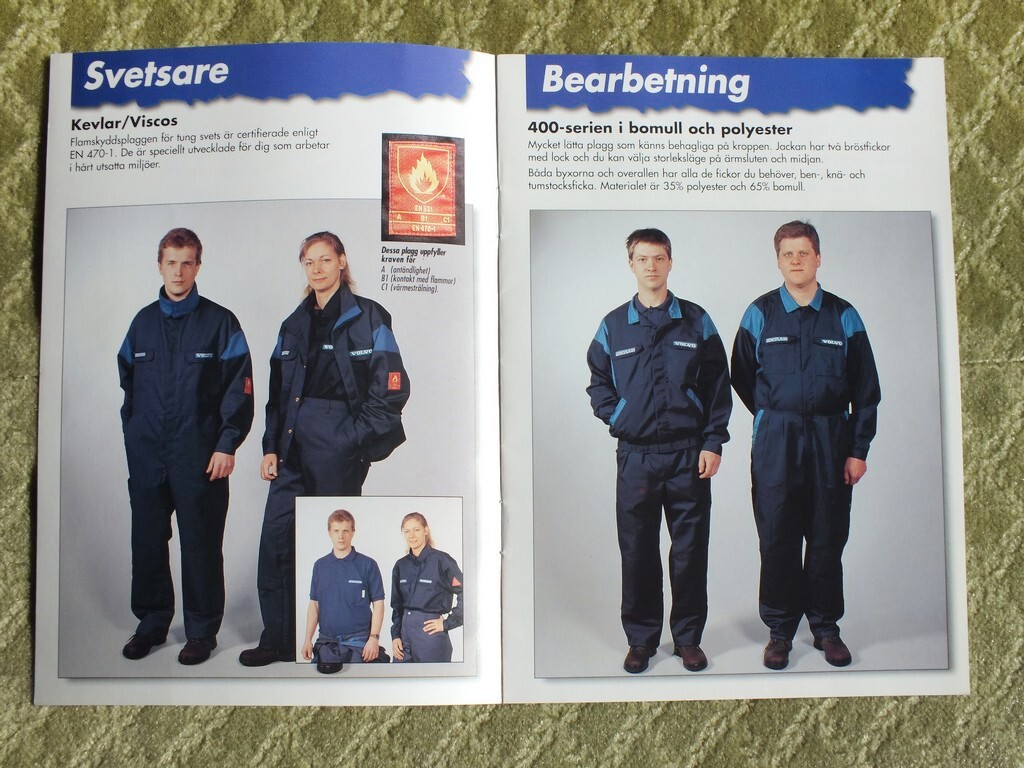 VOLVO Working Overall and Clothes Presentation Sweden Brochure 1998