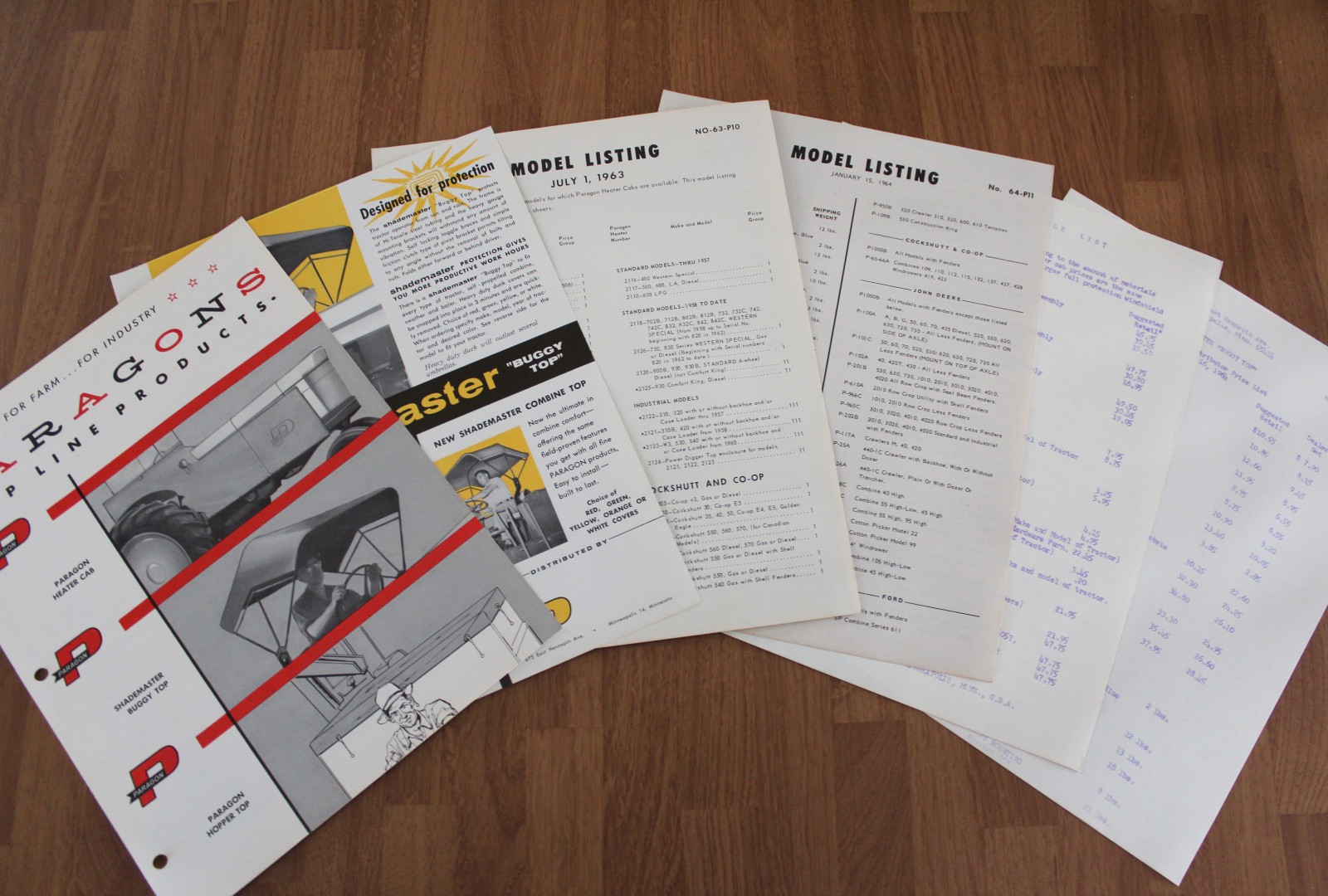 Vintage 1963 1964 Paragon Farm Tractor Heater Cab Top Brochure Garden Catalog
