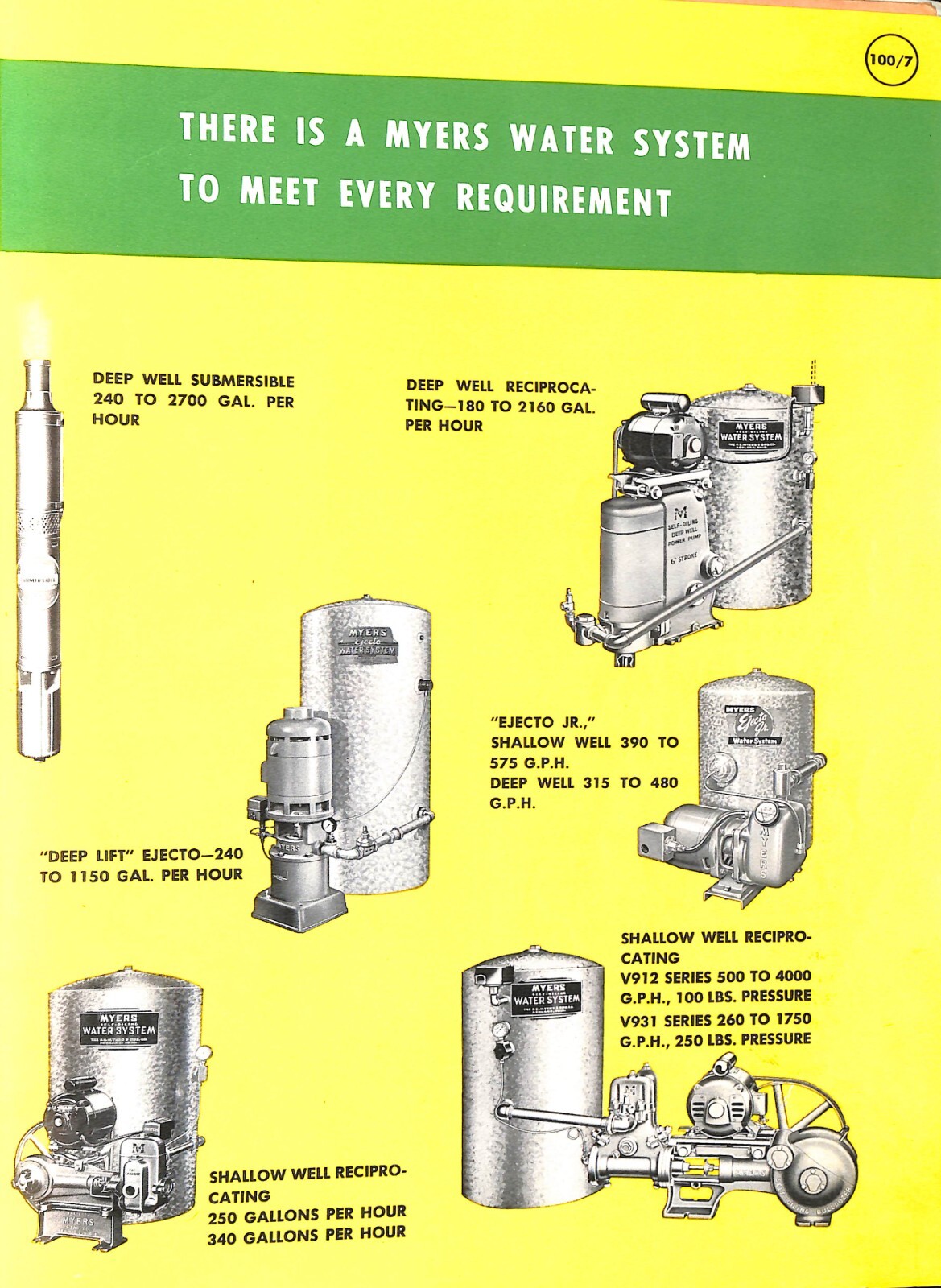 F E Myers Ashland Ohio Catalog Brochures Binder Ephemera 1966 B1