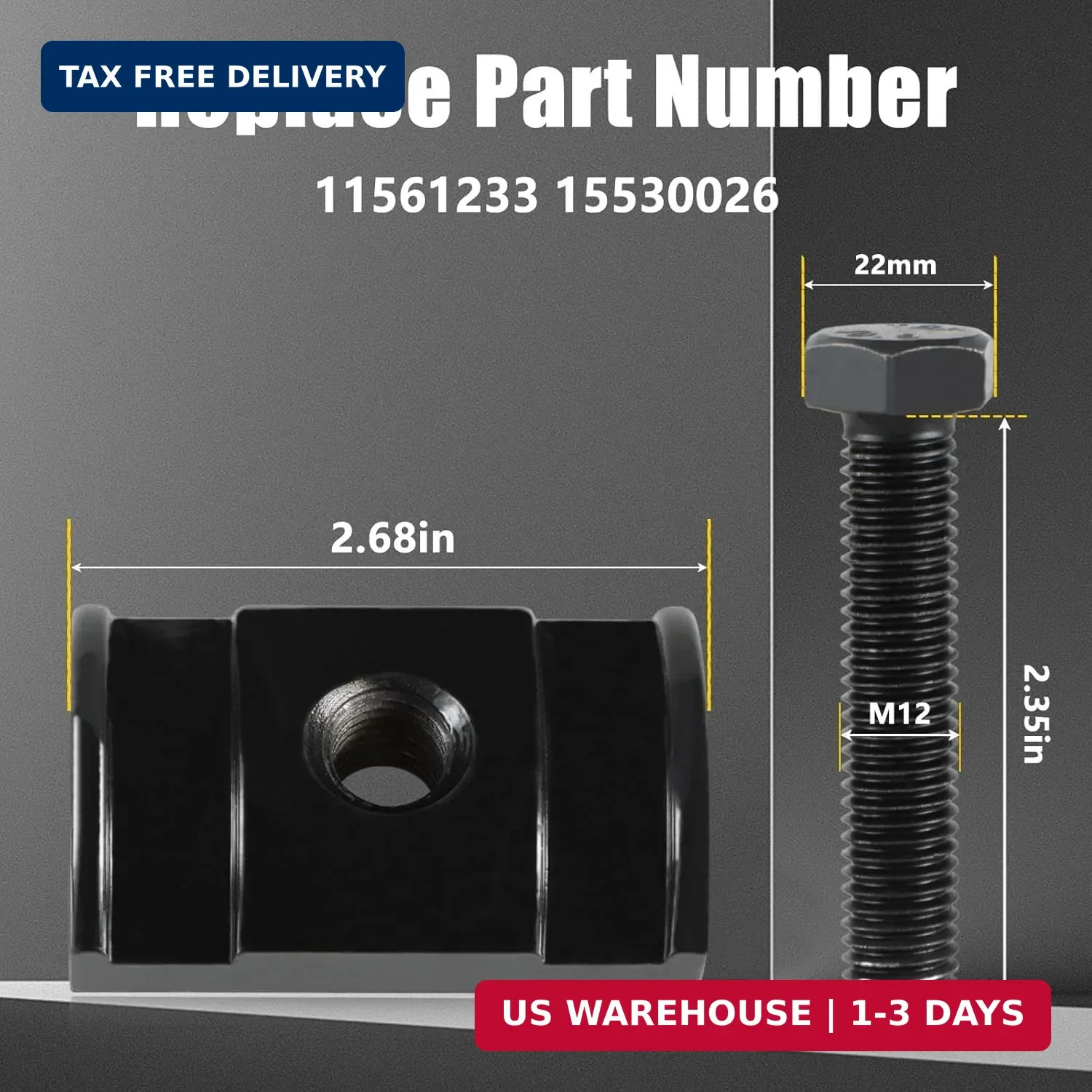 2PCS Torsion Bar Key Adjuster Block Nuts with Bolts Compatible with Chevy Silver