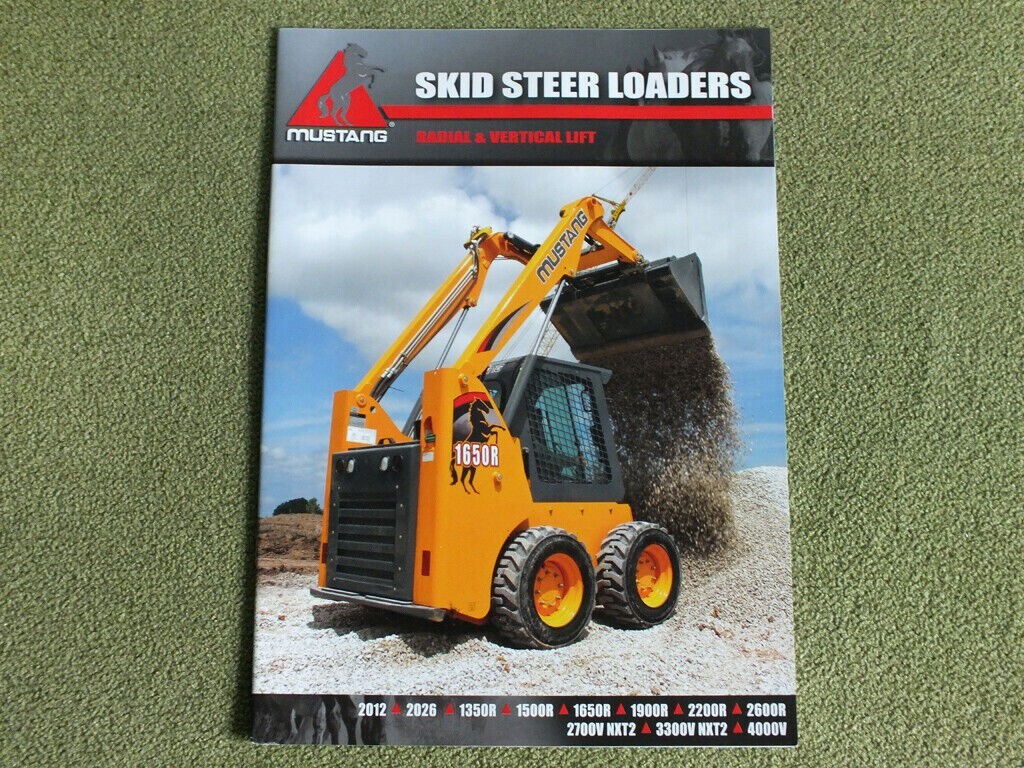 MUSTANG Skid Steer Loaders 1350R – 4000V Models Brochure Prospekt 2015