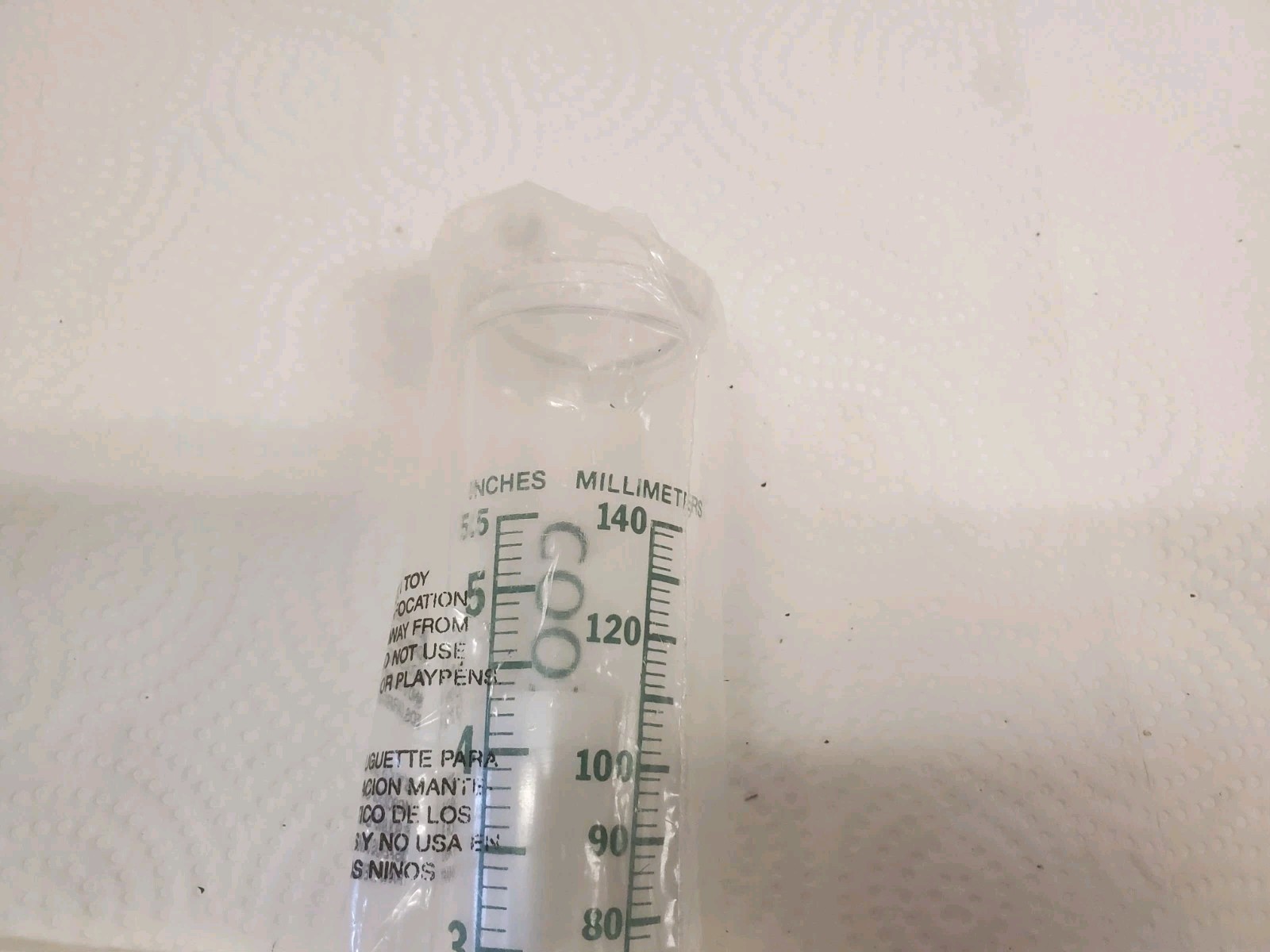 12&Prime; Plastic Rain Guage Readlyn Shell Rock Coop Cooperative Iowa Farm Grain Feed