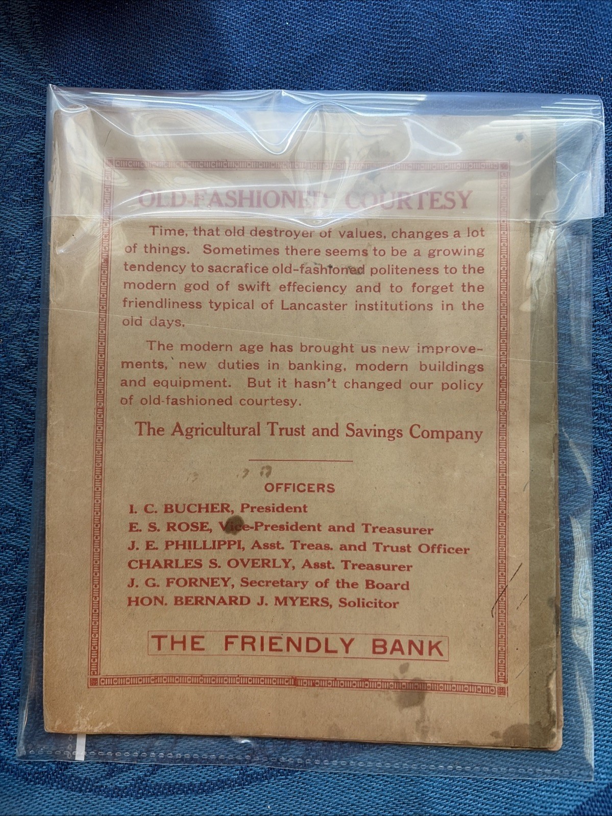 Vintage 1930 John Baer&rsquo;s Sons Agricultural Almanac Lancaster Pa Farmers Almanac
