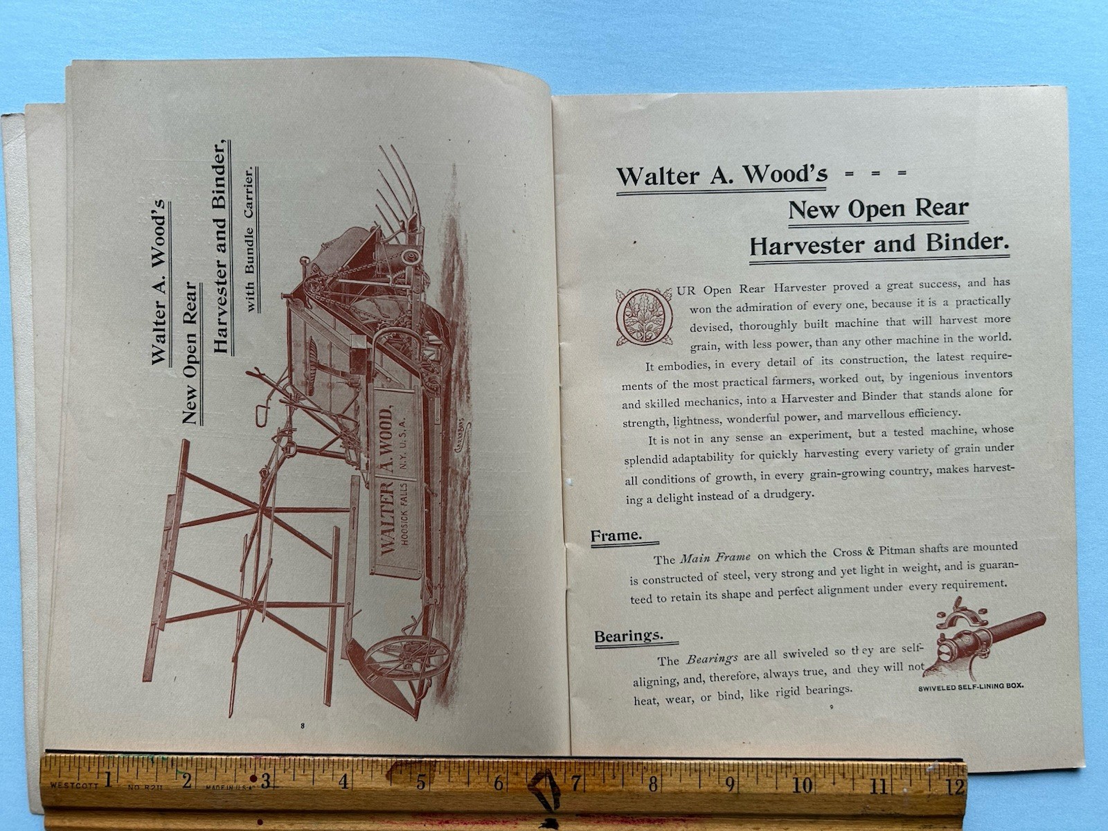 Antique Walter A. Wood Mowing & Reaping Machine Farm Machinery Catalog Jan 1895