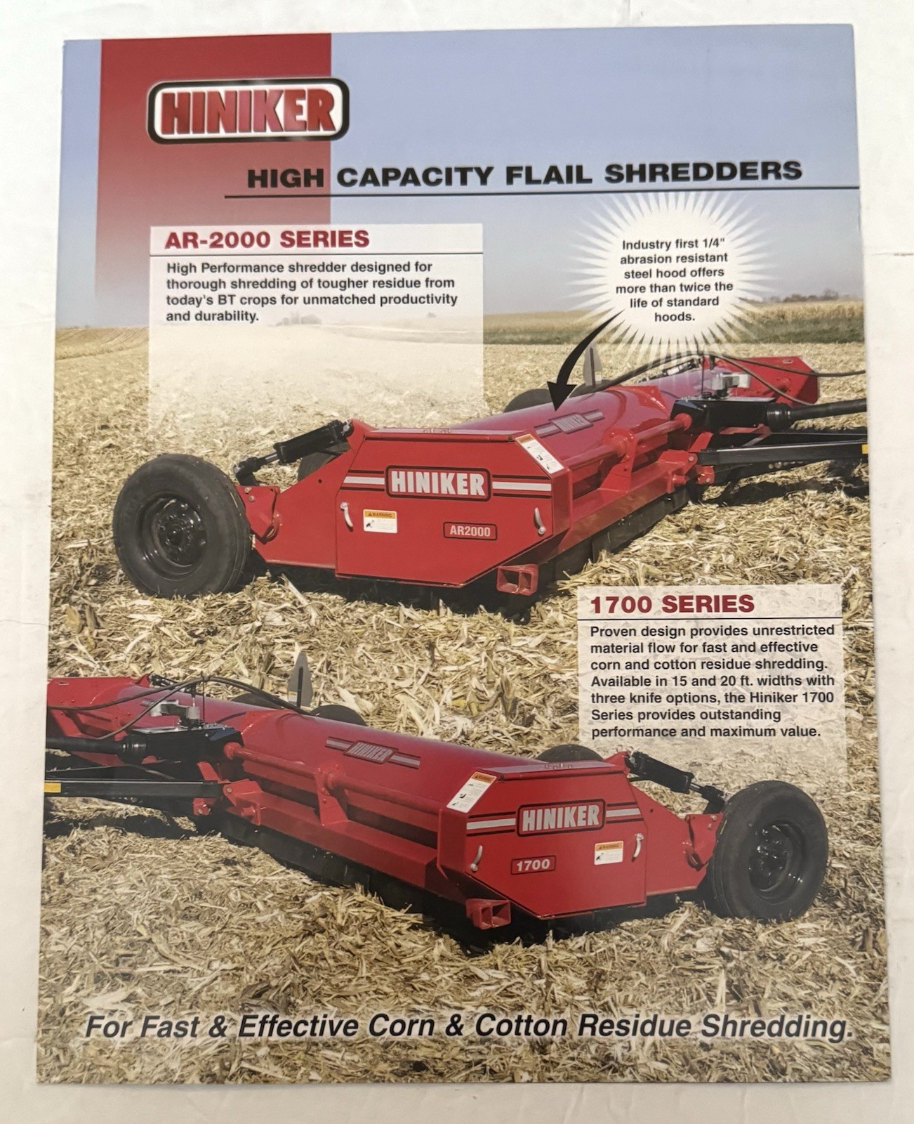 Farm Equipment Some Vintage 1991-2000&rsquo;s Hiniker Co. Set Of 7 Windrow, Shredders