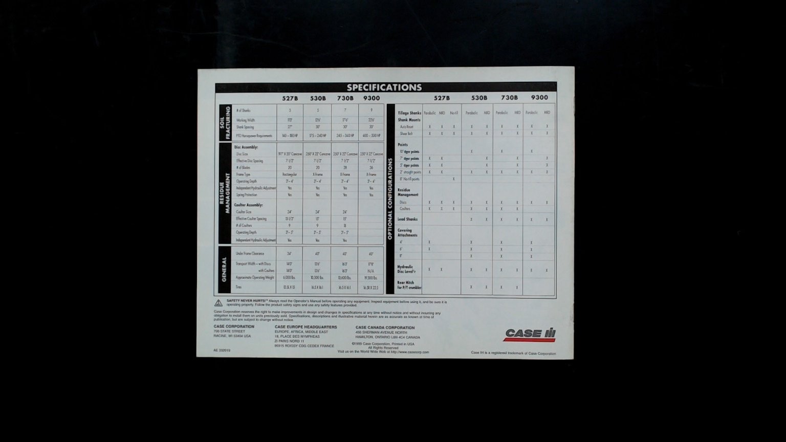 Case IH Yield-Till System Primary Tillage Brochure Agriculture Vintage