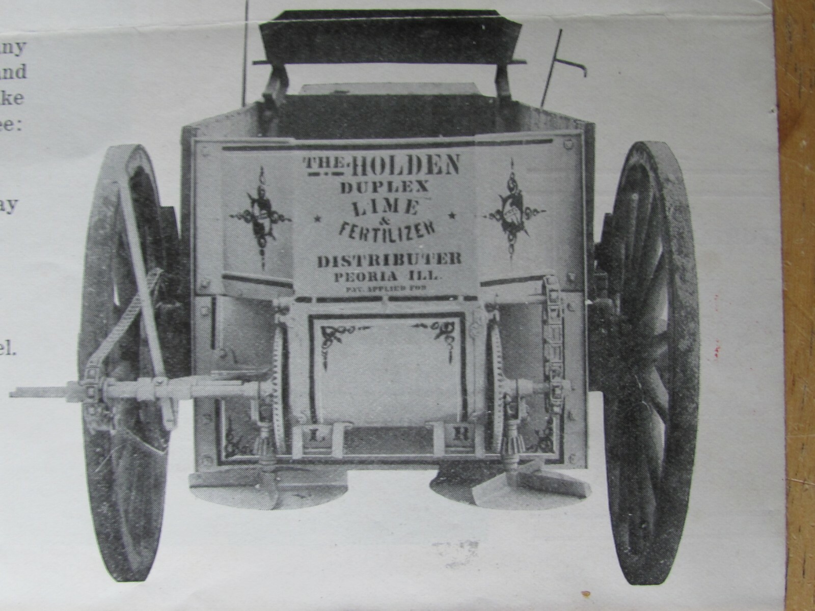 1910&rsquo;s BROCHURE HOLDEN CO PEORIA IL FARM LIME FERTILIZER SPREADER LUTHY & CO