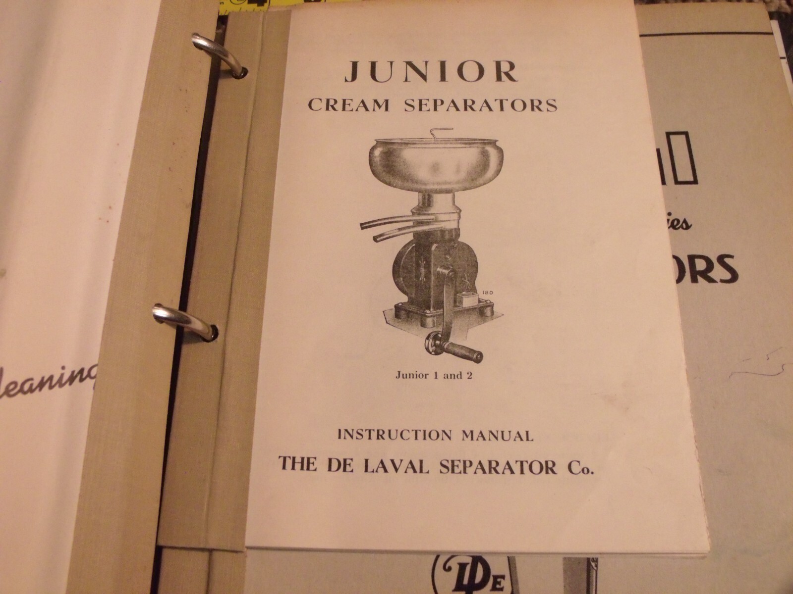DELAVAL DEALER BINDER ADVERTISEMENT & SEVERAL MANUALS SEPARATORS MILKERS COOLERS