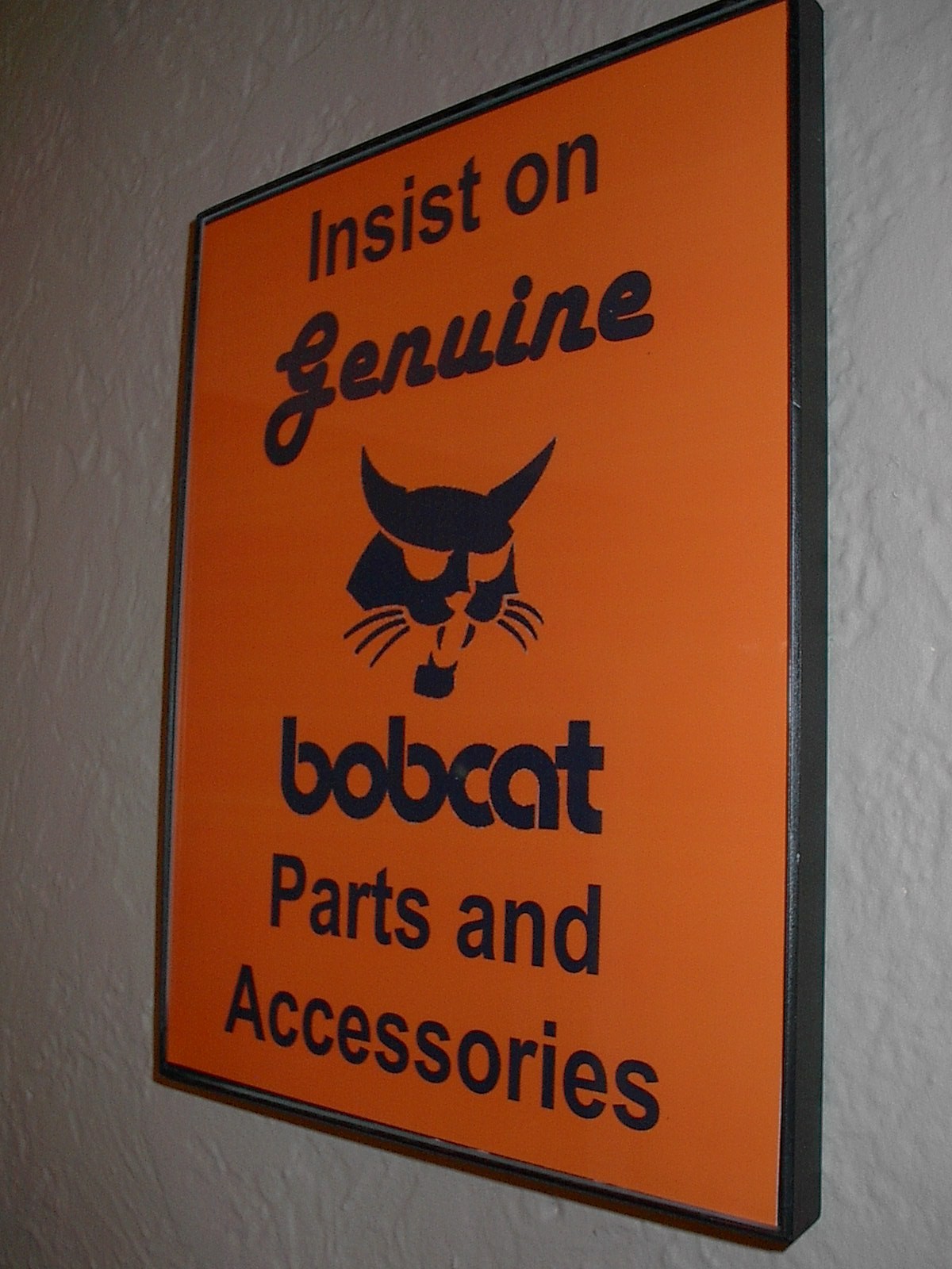 BobCat Skid Steer GenParts Farm Tractor Garage Man Cave Advertising Sign