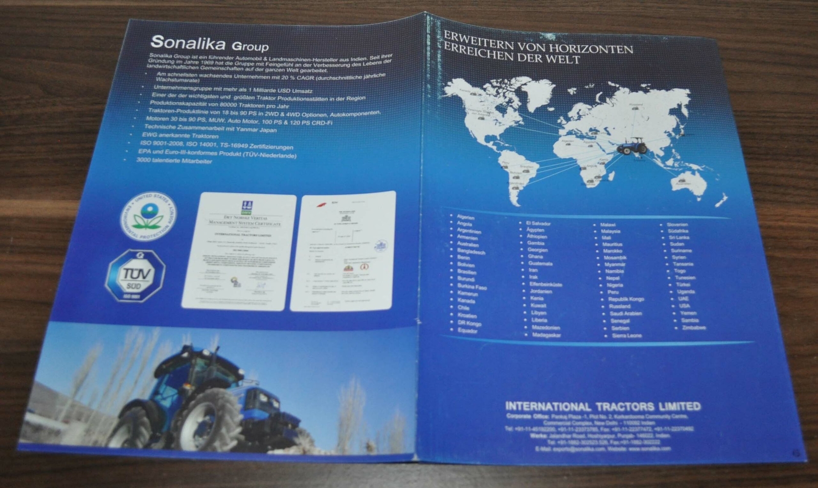 Solis Model Range 2013 DE Tractor India Brochure Prospekt