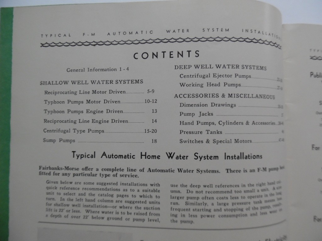 c.1940s Fairbanks Morse Dealer Products Catalog Farm Home Water Systems Vintage