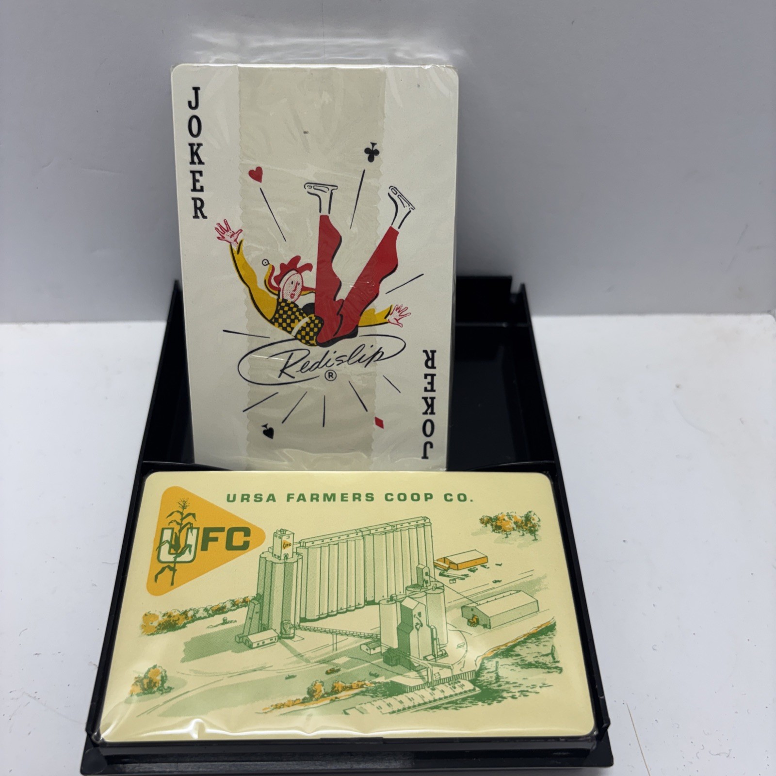 Vintage Sealed Redslip Playing Cards Ursa Farmers Coop Company Free Shipping
