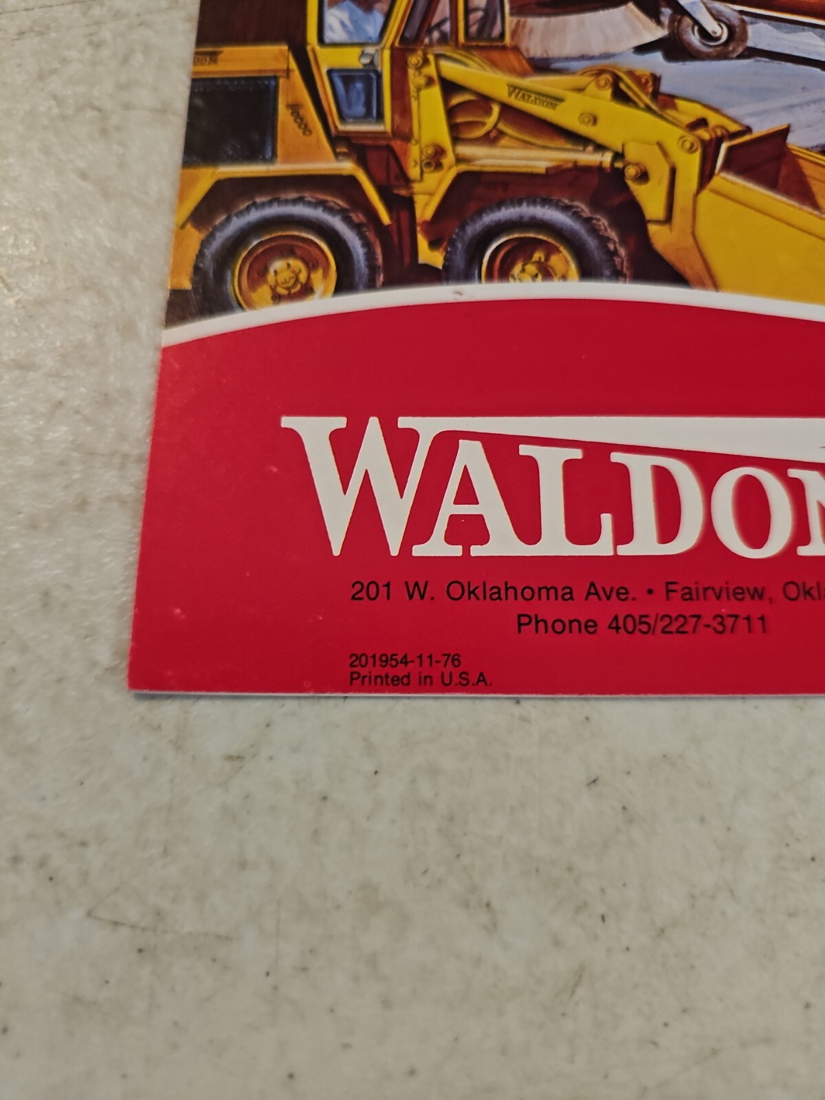 Vintage 1976 Waldon Inc. Farm Equipment Sales Brochure