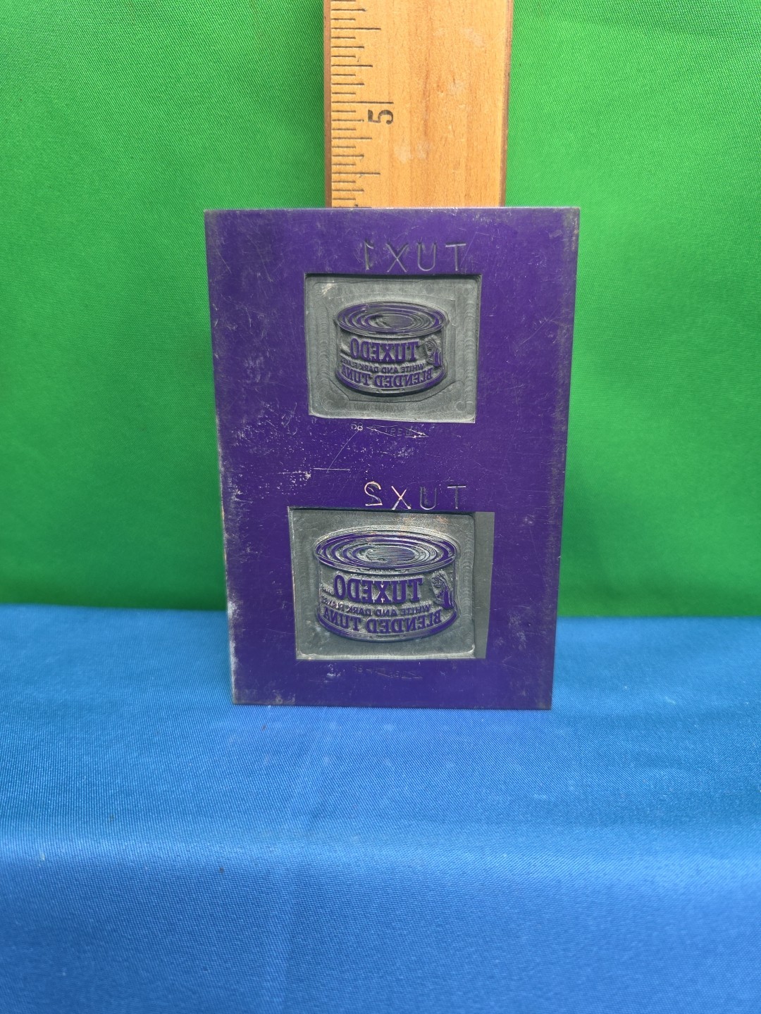 Tuxedo Blended Tuna Dark And White Newspaper Ads Museum Ink Print Block Food
