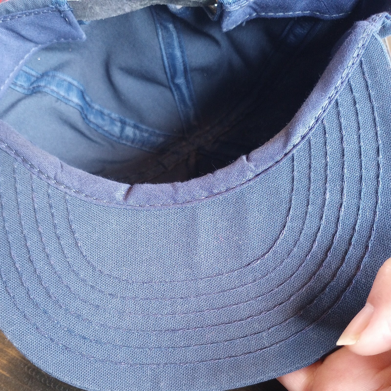 RARE Vintage Sevin Advertisement BALL CAP . Blue , leather adjustable strap.
