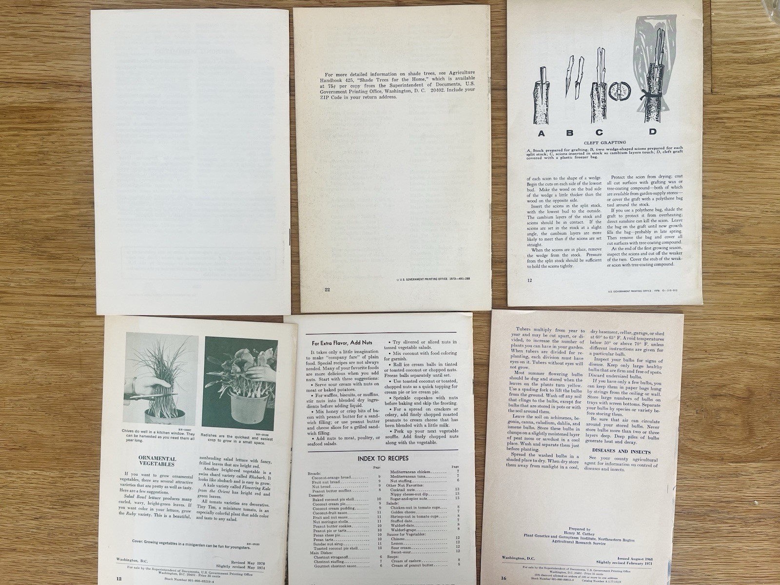 LOT of 6 vintage 1970s U.S. Department of Agriculture Farmer’s Bulletins