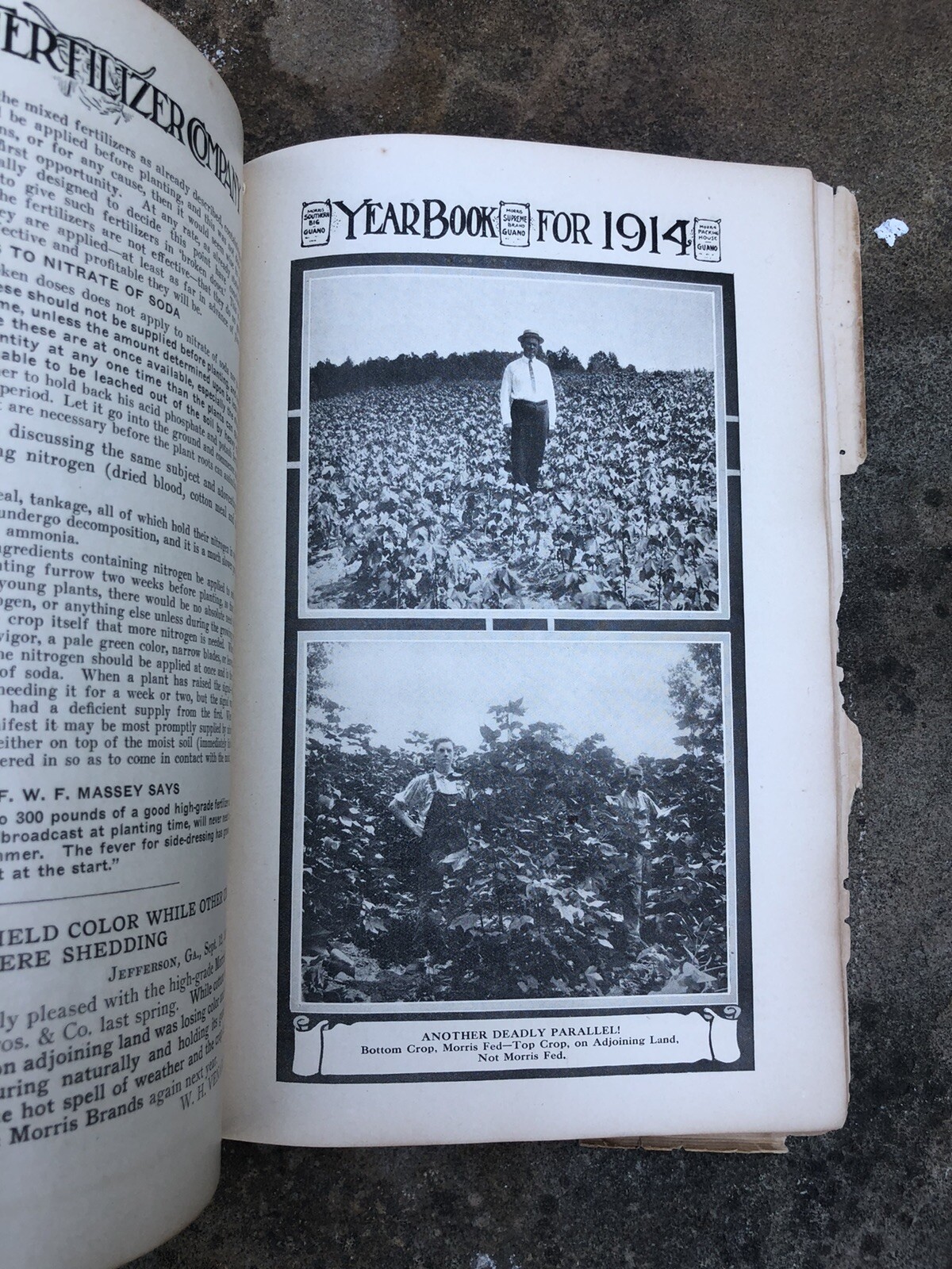 Antique 1914 Morris Fertilizer Co. Yearbook Atlanta Georgia Advertising Booklet