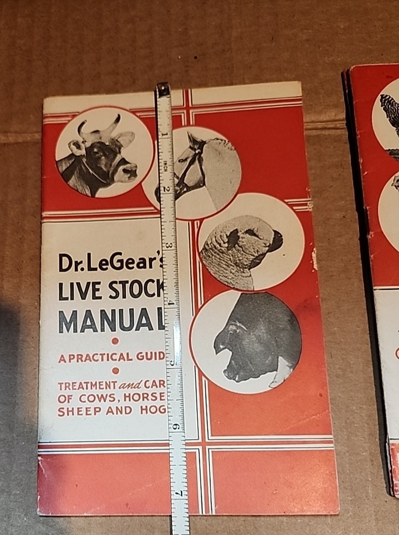 Three 1942 Dr. LeGear&rsquo;s Livestock, Poultry and Dog guides/manuals