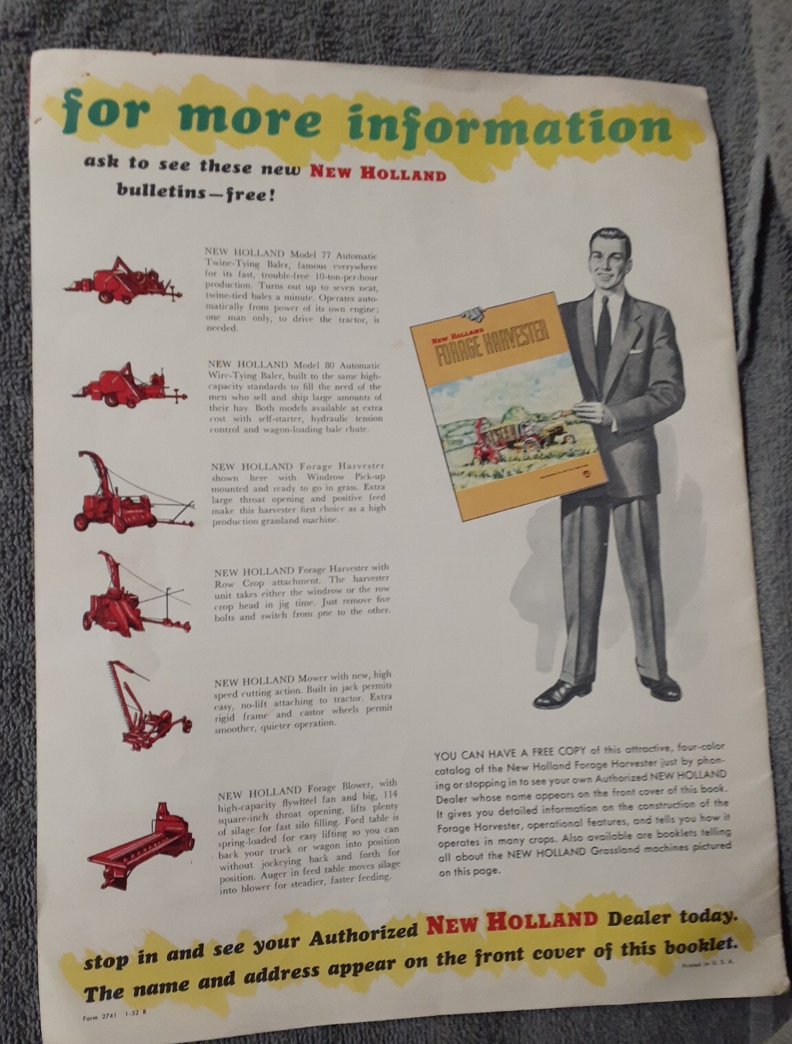 New Holland Handbooks – Indoor Pasture and Feeding Grass Dated 1952