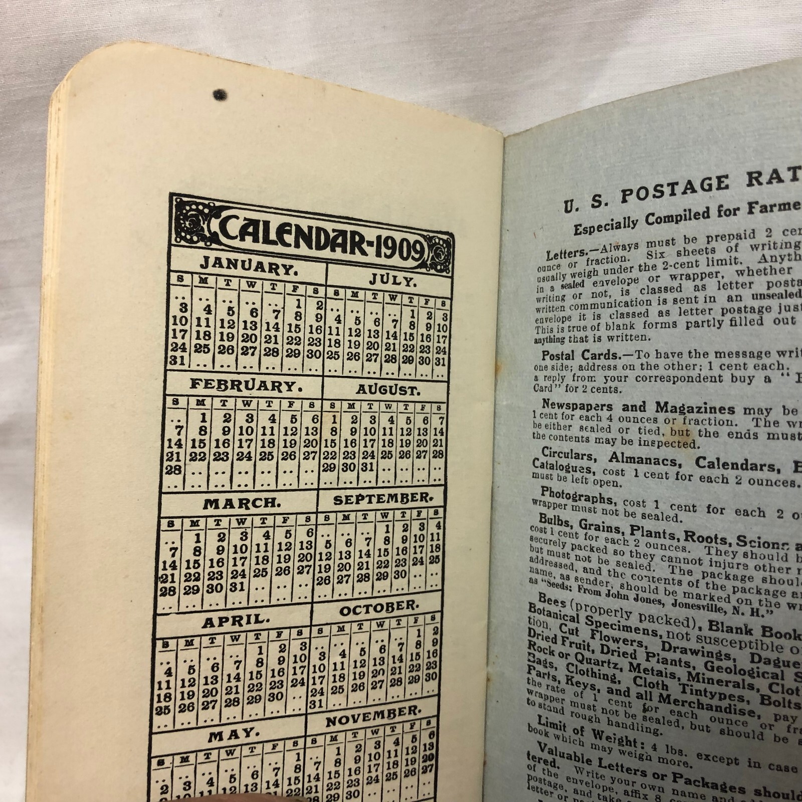Vintage 1908 The Milsom Fertilizers Cleveland Ohio Pocket Calendar