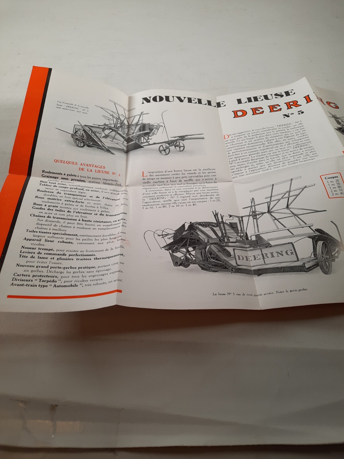 Vtg deering john deer horse drawn new binder 5 advertisement nouvelle lieuse