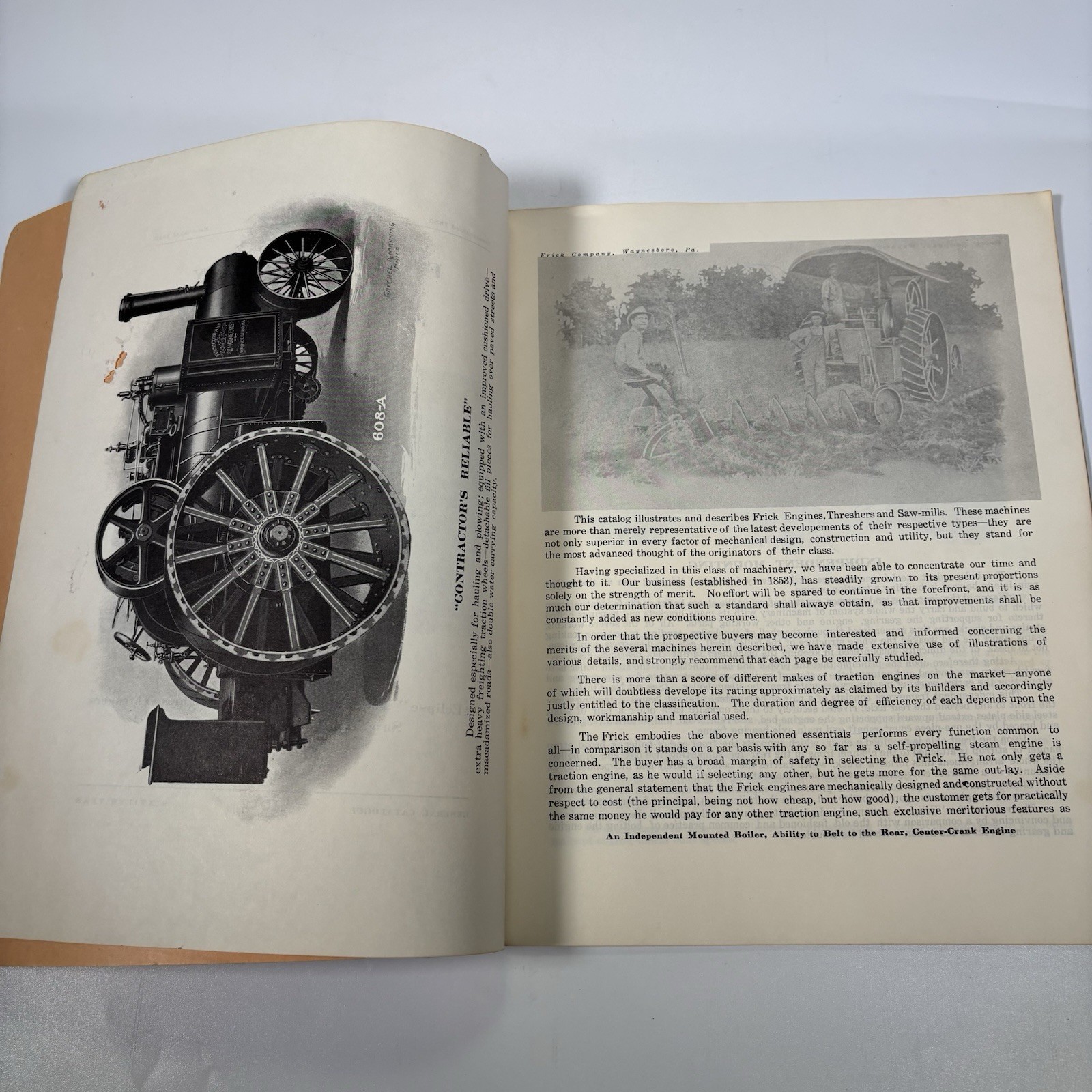 Vintage Frick Company Train Engines Threshing Saw Mill Machinery Catalog Reprint