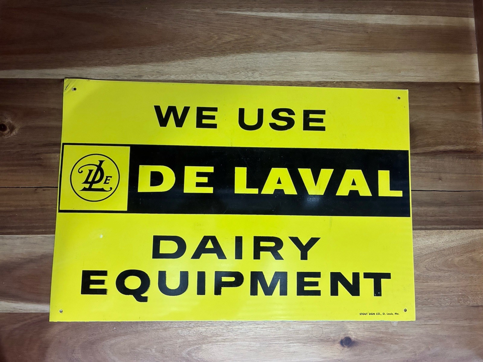 Authentic De Laval Dairy Equipment Tin Advertising Sign.