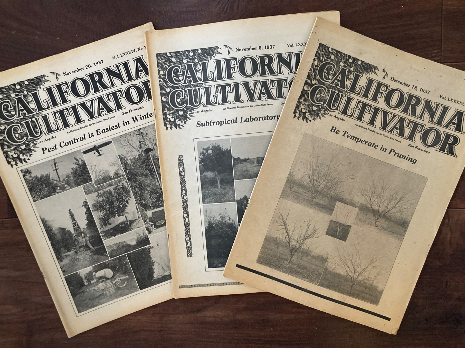 California Cultivator Agricultural Newspaper 1937 Biweekly Lot of 15 VHTF