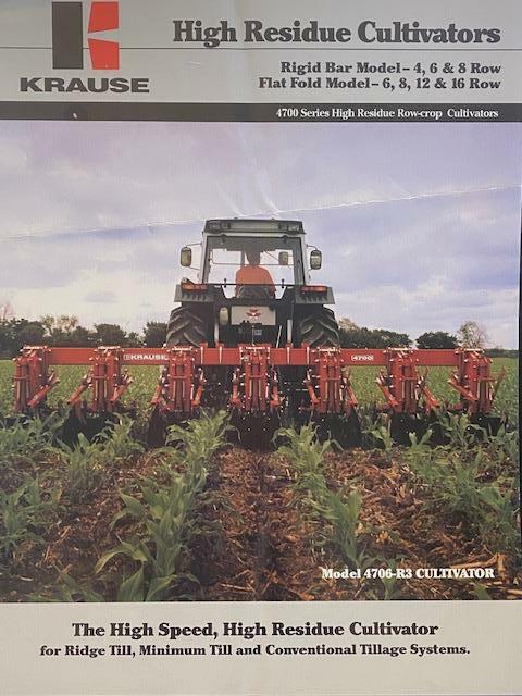Krause High Residue Cultivators Rigid Bar – 4 6 & 8 Flat Fold – 6 8 12 & 16 Row