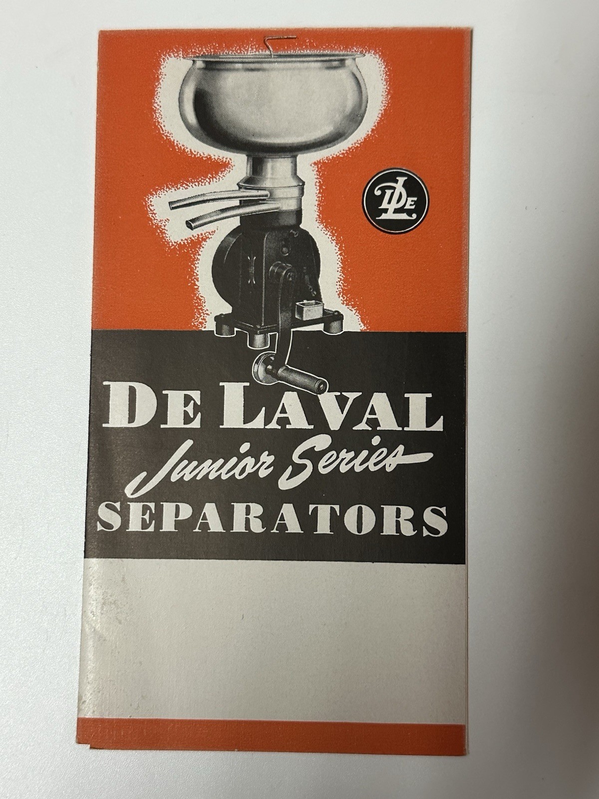 1950&rsquo;s De Laval Junior Series Cream Separators pamphlet (22A)